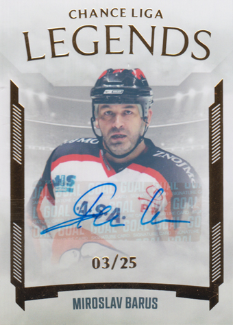 Barus Miroslav 23-24 GOAL Cards Chance liga Legends Autograph #LL-BAM