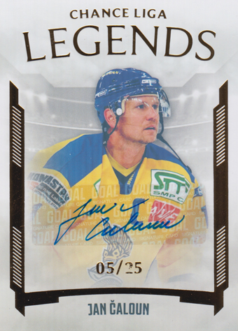 Čaloun Jan 23-24 GOAL Cards Chance liga Legends Autograph #LL-CAJ