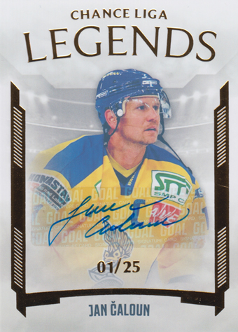 Čaloun Jan 23-24 GOAL Cards Chance liga Legends Autograph #LL-CAJ