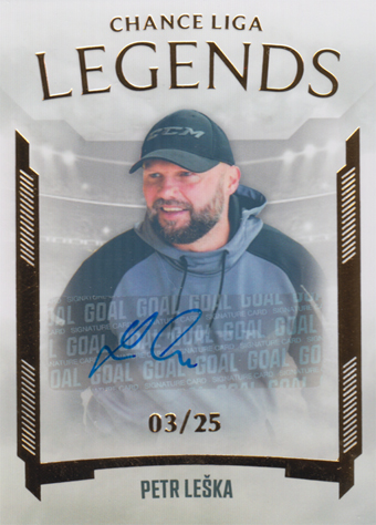 Leška Petr 23-24 GOAL Cards Chance liga Legends Autograph #LL-LEP