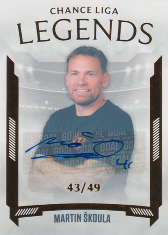 Škoula Martin 22-23 GOAL Cards Chance liga Legends Autograph #LL-9