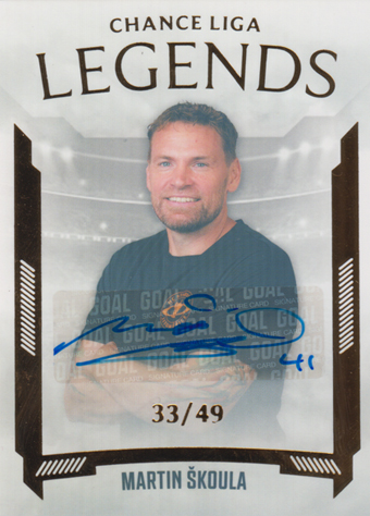 Škoula Martin 22-23 GOAL Cards Chance liga Legends Autograph #LL-9