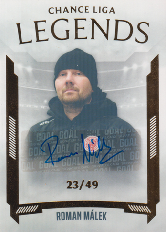 Málek Roman 22-23 GOAL Cards Chance liga Legends Autograph #LL-12