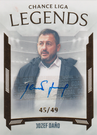 Daňo Jozef 22-23 GOAL Cards Chance liga Legends Autograph #LL-13