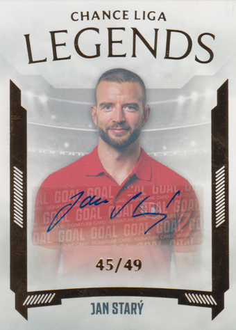 Starý Jan 22-23 GOAL Cards Chance liga Legends Autograph #LL-15
