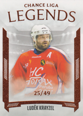 Krayzel Luděk 22-23 GOAL Cards Chance liga Legends Parallel #LL-16