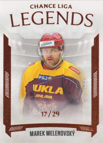 Melenovský Marek 22-23 GOAL Cards Chance liga Legends Parallel #LL-19