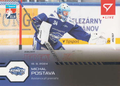 Postava Michal 24-25 Tipsport Extraliga LIVE #L-01