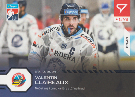 Claireaux Valentin 24-25 Tipsport Extraliga LIVE #L-34
