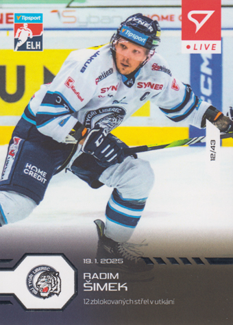 Šimek Radim 24-25 Tipsport Extraliga LIVE #L-75