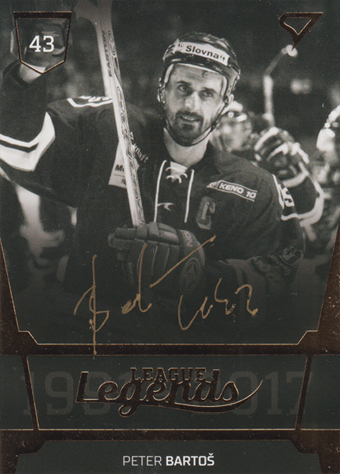 Bartoš Peter 18-19 Tipsport Liga League Legends Gold Auto #LL2