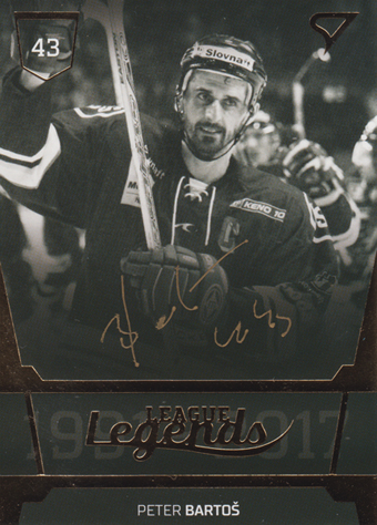 Bartoš Peter 18-19 Tipsport Liga League Legends Gold Auto #LL2