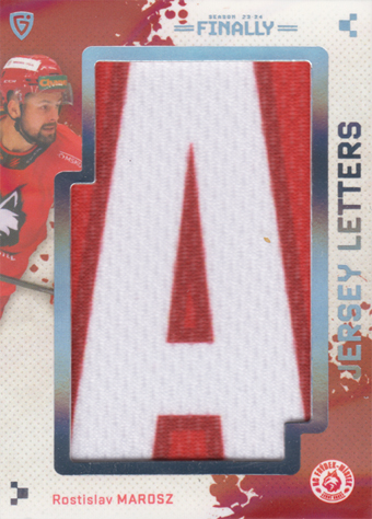 Marosz Rostislav 23-24 GOAL Cards Finally Jersey Letters Letter "A" #LT-60