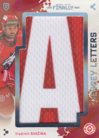 Svačina Vladimír 23-24 GOAL Cards Finally Jersey Letters Letter "A" #LT-61