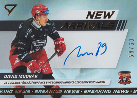 Mudrák Dávid 24-25 Tipsport Extraliga New Arrivals Auto #NAS-DM