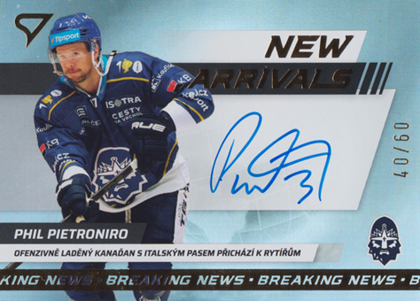 Pietroniro Phil 24-25 Tipsport Extraliga New Arrivals Auto #NAS-PP