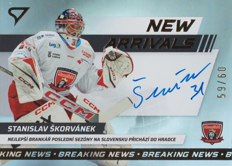 Škorvánek Stanislav 24-25 Tipsport Extraliga New Arrivals Auto #NAS-SS