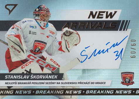 Škorvánek Stanislav 24-25 Tipsport Extraliga New Arrivals Auto #NAS-SS