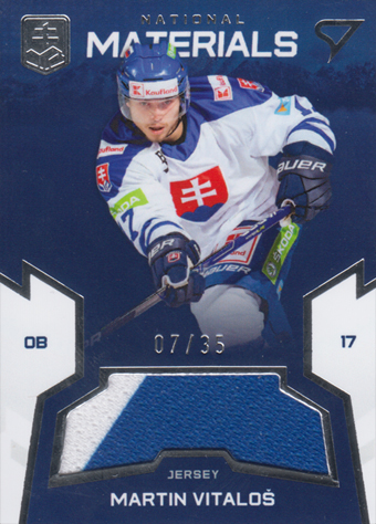 Vitaloš Martin 2022 Hokejové Slovensko National Materials Jersey #NM-MV