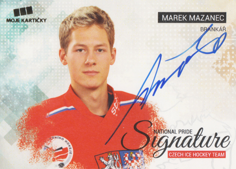 Mazanec Marek 2018 MK Reprezentace National Pride Signature Gold #NPS-MM