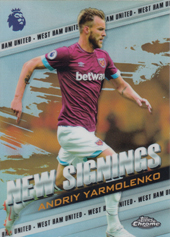 Yarmolenko Andriy 18-19 Topps Premier League Chrome New Signings Refractors #NS-AY