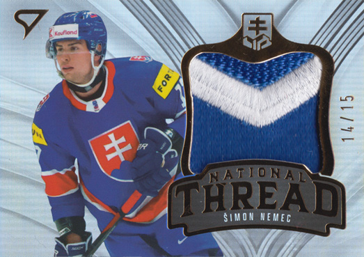 Nemec Šimon 2025 Hokejové Slovensko National Thread Logo Patch #NT-SN