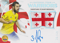 Tchanturishvili Vakhtang 20-21 Fortuna Liga National Team Warriors Auto Flag #S-WR15