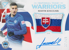 Koscelník Martin 20-21 Fortuna Liga National Team Warriors Auto Flag #S-WR17