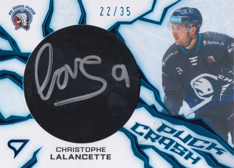 Lalancette Christophe 24-25 Tipsport Extraliga Puck Crash Auto #PC-CL