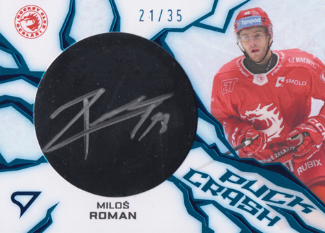 Roman Miloš 24-25 Tipsport Extraliga Puck Crash Auto #PC-MR
