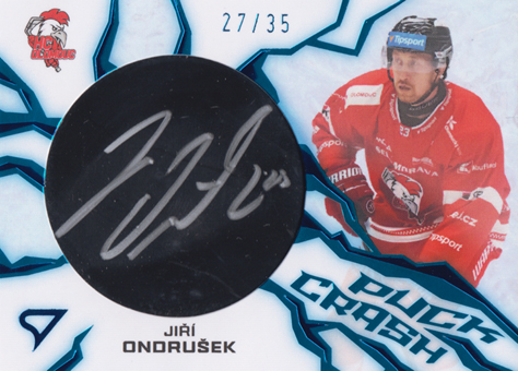 Ondrušek Jiří 24-25 Tipsport Extraliga Puck Crash Auto #PC-ON