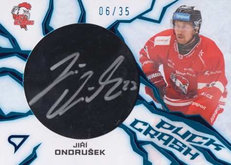 Ondrušek Jiří 24-25 Tipsport Extraliga Puck Crash Auto #PC-ON