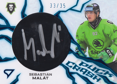 Malát Sebastián 24-25 Tipsport Extraliga Puck Crash Auto #PC-SM