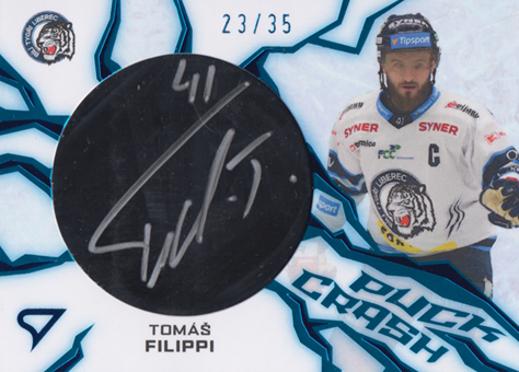 Filippi Tomáš 24-25 Tipsport Extraliga Puck Crash Auto #PC-TF