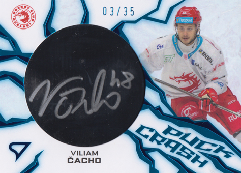 Čacho Viliam 24-25 Tipsport Extraliga Puck Crash Auto #PC-VC
