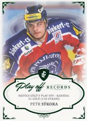 Sýkora Petr 2023 Legendary Cards Rekordy ELH Play off Emerald #PGC-03