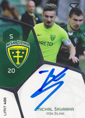 Škvarka Michal 17-18 Futbalové Slovensko Podpisové karty Slovnaft Cup #PS-2