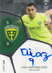 Diaz Ivan Santiago 17-18 Futbalové Slovensko Podpisové karty Slovnaft Cup #PS-3