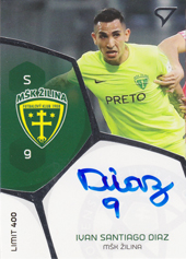 Diaz Ivan Santiago 17-18 Futbalové Slovensko Podpisové karty Slovnaft Cup #PS-3