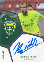 Králik Martin 17-18 Futbalové Slovensko Podpisové karty Slovnaft Cup #PS-5