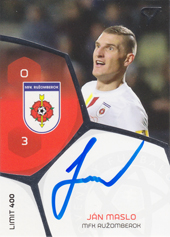 Maslo Ján 17-18 Futbalové Slovensko Podpisové karty Slovnaft Cup #PS-12