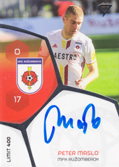 Maslo Peter 17-18 Futbalové Slovensko Podpisové karty Slovnaft Cup #PS-13