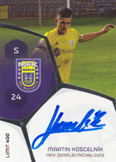 Koscelník Martin 17-18 Futbalové Slovensko Podpisové karty Slovnaft Cup #PS-29
