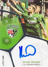 Katona Peter 17-18 Futbalové Slovensko Podpisové karty Slovnaft Cup #PS-34
