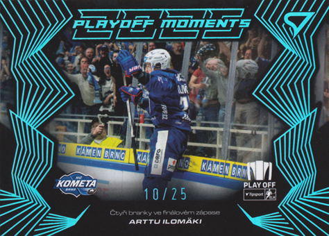 Ilomäki Arttu 2025 Tipsport ELH Play Off Play Off Moments Blue #PM-22