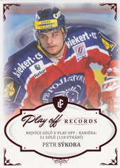 Sýkora Petr 2023 Legendary Cards Rekordy ELH Play off Red #PGC-03