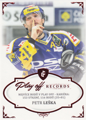 Leška Petr 2023 Legendary Cards Rekordy ELH Play off Red #PPC-04