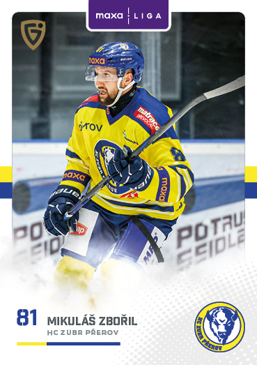 Zbořil Mikuláš 25-26 GOAL Cards Maxa liga #PRE-08