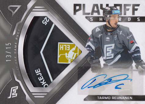 Reunanen Tarmo 2025 Tipsport ELH Play Off Play Off Shards Auto Puck #PS-TR