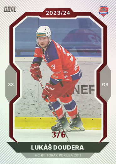 Doudera Lukáš 23-24 GOAL Cards Chance liga Red #61